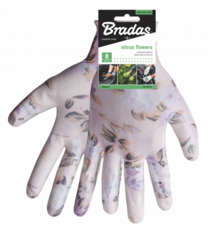 Bradas rękawice Nitrox Flowers nitryl 8